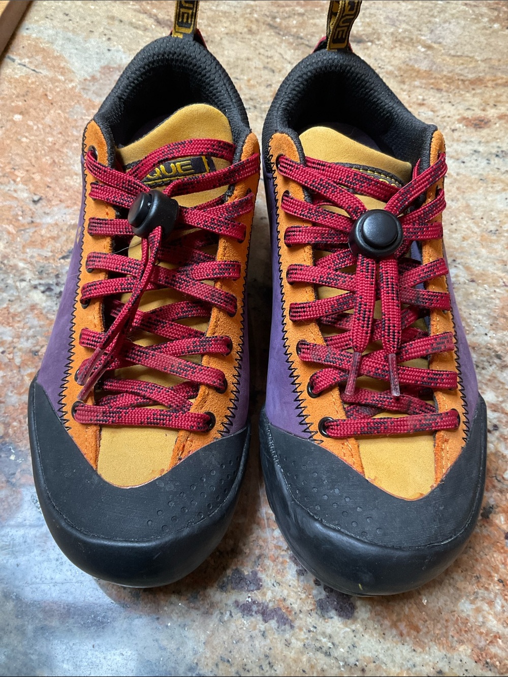 Vasque Purple, Yellow & Red Leather Hiking Shoes